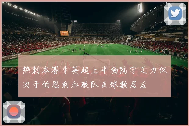 热刺本赛季英超上半场防守乏力仅次于伯恩利和狼队丢球数居后
